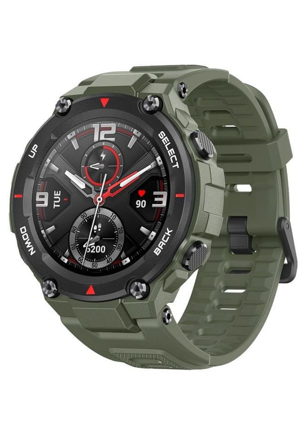 AMAZFIT - Amazfit smartwatch T-Rex, Army Green. Rodzaj zegarka: smartwatch. Kolor: zielony. Styl: militarny, sportowy