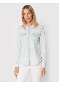 Guess Koszula jeansowa W2GH75 D4NA0 Niebieski Regular Fit. Kolor: niebieski. Materiał: bawełna