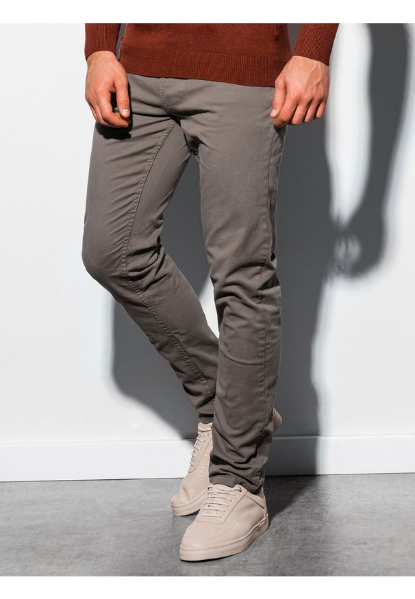 Beżowe spodnie Ombre Clothing