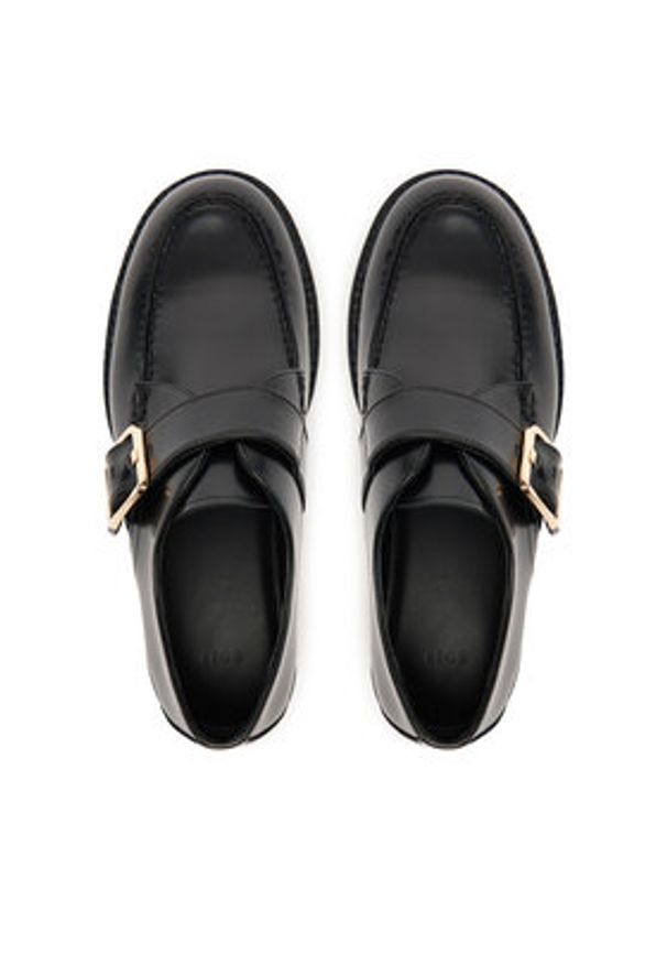 BOSS Półbuty Eleri Monk Bobk 50548740 Czarny. Kolor: czarny. Materiał: skóra