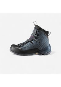 SIMOND - Buty trekkingowe damskie MT900 wodoodporne skóra. Kolor: fioletowy, szary, wielokolorowy. Materiał: skóra. Styl: sportowy