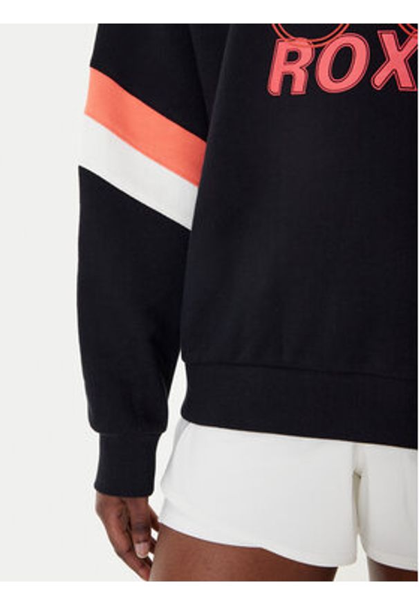 Roxy Bluza Essential Energy ERJFT04994 Czarny Regular Fit. Kolor: czarny. Materiał: bawełna