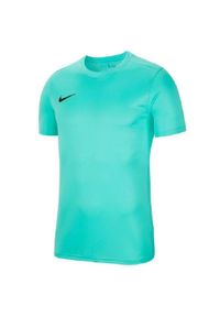 Koszulka piłkarska dziecięca Nike Dry Park VII treningowa szybkoschnąca Dri Fit. Kolor: zielony. Długość rękawa: krótki rękaw. Technologia: Dri-Fit (Nike). Długość: krótkie. Sport: piłka nożna #1
