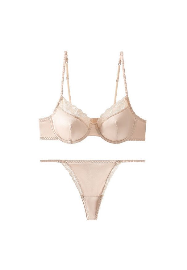 Intica - Komplet bielizny koronkowej z eleganckimi detalami Ethelyn. Materiał: koronka