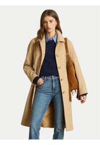 Lauren Ralph Lauren - LAUREN RALPH LAUREN Płaszcz wełniany 297P04140002 Beżowy Regular Fit. Kolor: beżowy. Materiał: syntetyk #1