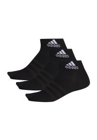 Adidas - Skarpety adidas Light Ankle 3 Pairs DZ9436 - czarne. Kolor: czarny. Materiał: bawełna, poliester, elastan