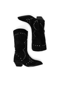 Eva Minge Kozaki ASPENDOS-795-24 Czarny. Kolor: czarny. Materiał: zamsz, skóra #4