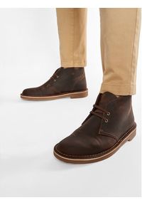 Clarks Trzewiki Bushacre 3 261535287 Brązowy. Kolor: brązowy. Materiał: nubuk, skóra