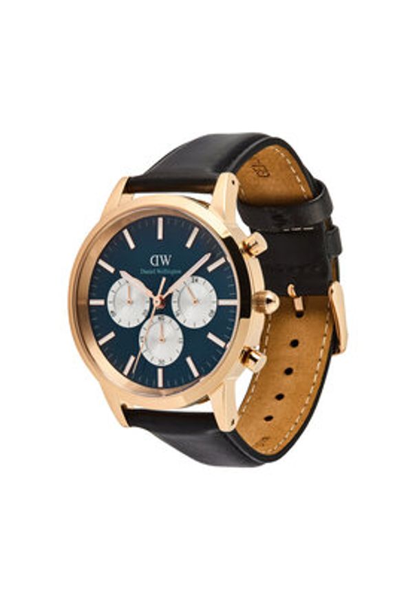 Daniel Wellington Zegarek Iconic Chronograph St Mawes Arctic Panda DW00100877 Czarny. Kolor: czarny