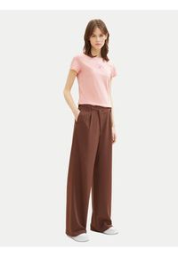 Tom Tailor Denim T-Shirt 1040185 Różowy Regular Fit. Kolor: różowy. Materiał: bawełna
