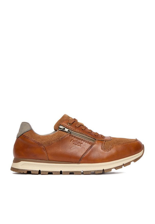 Sneakersy Rieker. Kolor: brązowy