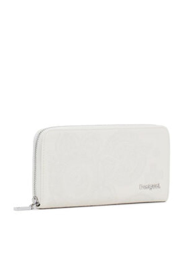 Desigual Duży Portfel Damski Dejavu Fiona 25SAYP13 Écru. Materiał: skóra
