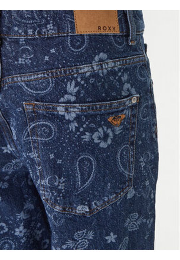 Roxy Jeansy Boogie Night ERJDP03332 Niebieski Wide Leg. Kolor: niebieski