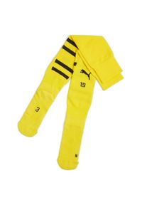 Puma - Męskie skarpety z grafiką Borussia Dortmund PUMA Faster Yellow Black. Kolor: czarny, wielokolorowy, żółty. Sport: piłka nożna