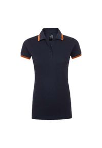 SOL'S - Damska Koszulka Polo Pasadena. Typ kołnierza: polo. Kolor: żółty, pomarańczowy, wielokolorowy, niebieski