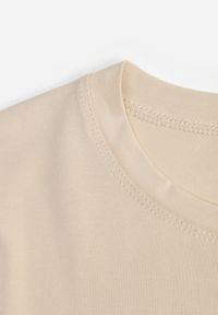 Renee - Beżowy Casualowy Bawełniany T-shirt Rivali. Okazja: na co dzień. Kolor: beżowy. Materiał: bawełna. Styl: casual #5