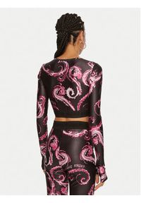 Versace Jeans Couture Bluzka 77HAH218 JS360 Czarny Slim Fit. Kolor: czarny. Materiał: syntetyk #2