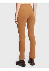 Max Mara Leisure Spodnie materiałowe Ariano 37861626 Brązowy Straight Fit. Kolor: brązowy. Materiał: wiskoza #3