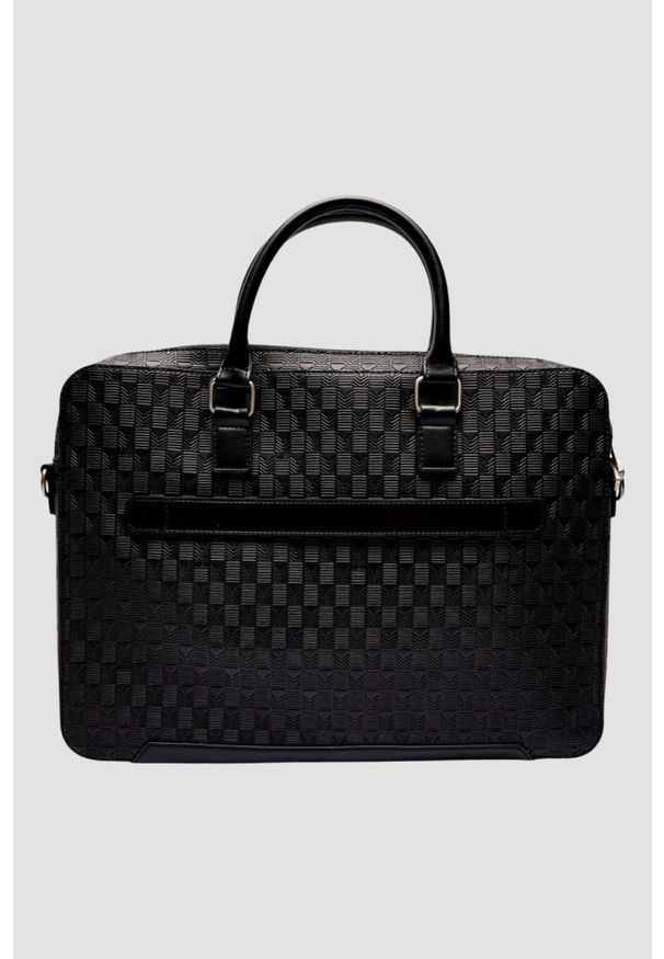 Guess - GUESS Сzarna męska aktówka Torino Briefcase. Kolor: czarny. Materiał: materiał