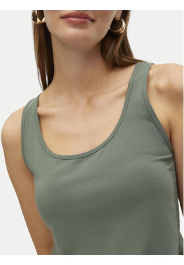 Vero Moda Top Lulu 10323756 Zielony Regular Fit. Kolor: zielony. Materiał: bawełna