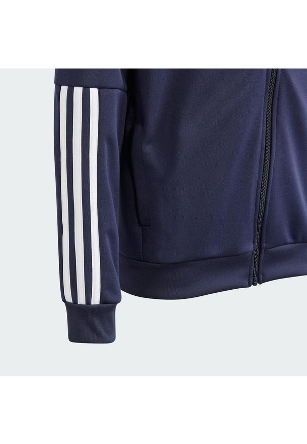 Adidas - Dres Sereno Kids. Kolor: biały, wielokolorowy, niebieski. Materiał: dresówka