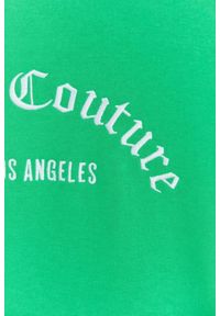 Juicy Couture - JUICY COUTURE Zielona bluza damska saoirse recycled z haftowanym logo. Kolor: zielony. Wzór: haft #7