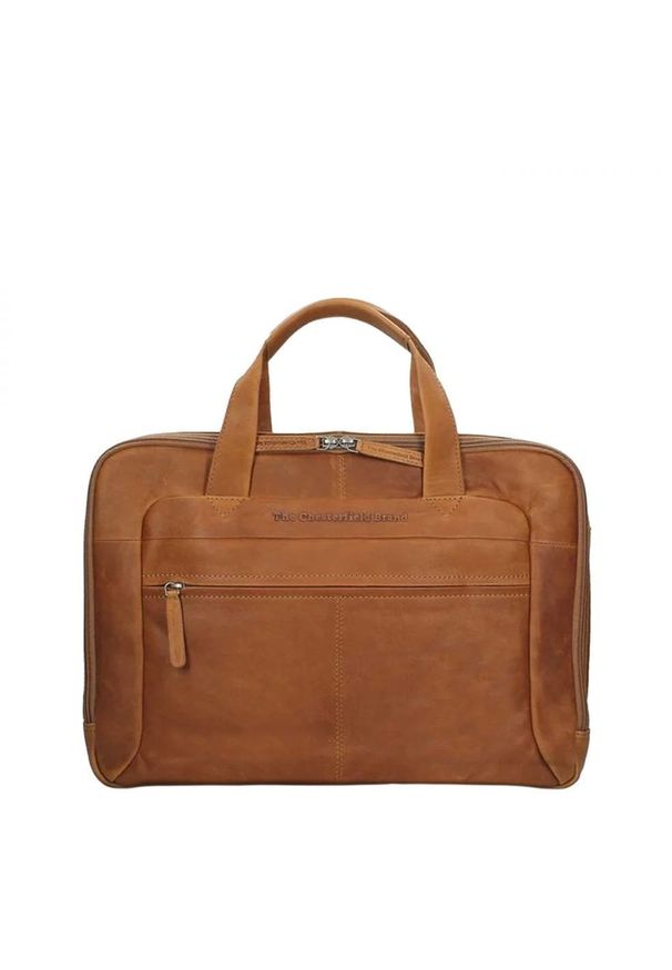 Zwiesel - The Chesterfield Brand Ryan 17" Laptop Bag, Cognac