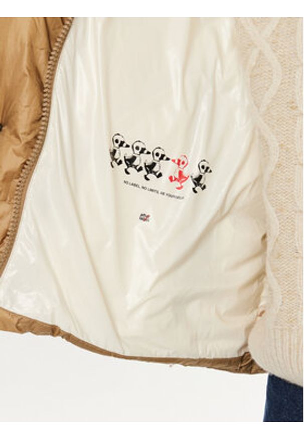 After Label Kurtka puchowa Kipnuk A00043 Beżowy Regular Fit. Kolor: beżowy. Materiał: syntetyk