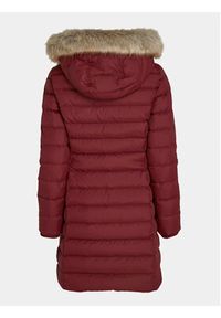Tommy Jeans Kurtka puchowa Essential DW0DW09060 Bordowy Slim Fit. Kolor: czerwony. Materiał: syntetyk #4