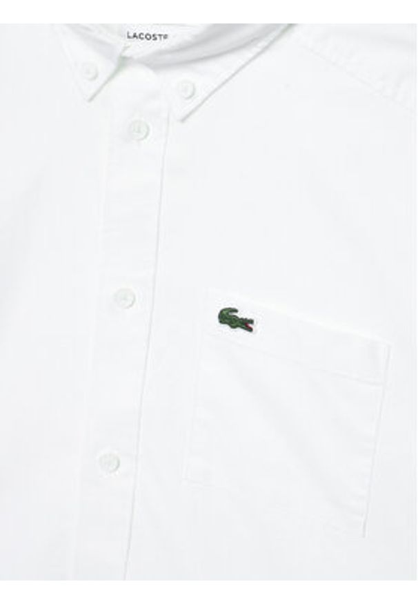 Lacoste Koszula CJ5296 Biały Regular Fit. Kolor: biały. Materiał: bawełna