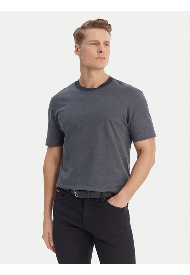 BOSS T-Shirt H-Thompson 102 50555163 Granatowy Regular Fit. Kolor: niebieski. Materiał: bawełna