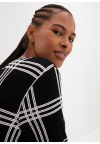 bonprix - Shirt z długim rękawem i elastycznym dołem. Kolor: czarny. Materiał: wiskoza. Długość rękawa: długi rękaw. Długość: długie #3