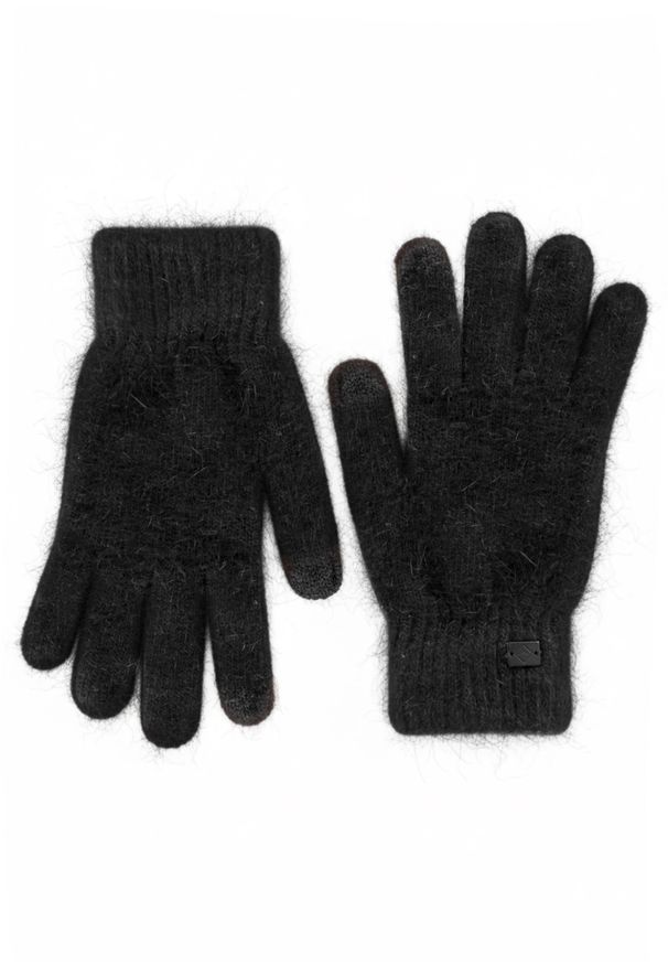 Volcano - Rękawiczki damskie H-KATE. Kolor: czarny. Materiał: materiał. Sezon: zima. Styl: klasyczny, casual, elegancki
