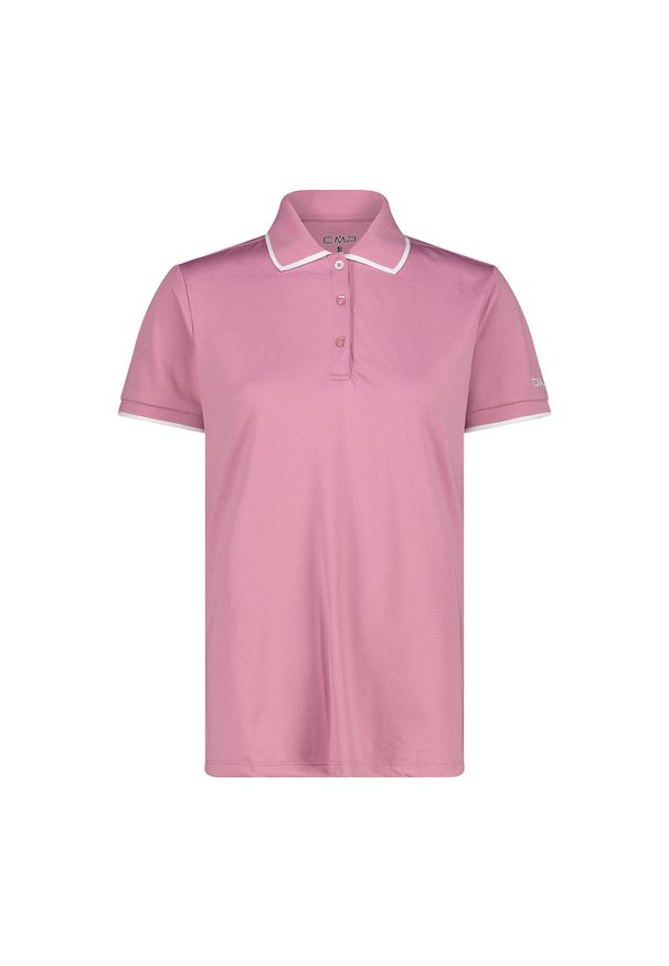 Damska koszulka polo CMP. Typ kołnierza: polo. Kolor: różowy