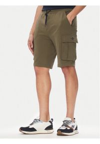 Aeronautica Militare Szorty sportowe 251BF025F459 Khaki Regular Fit. Kolor: brązowy. Materiał: bawełna. Styl: sportowy