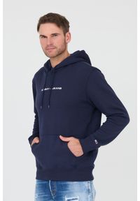 Tommy Jeans - TOMMY JEANS Granatowa męska bluza z kapturem, Rozmiar M. Typ kołnierza: kaptur. Kolor: niebieski #5