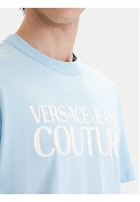 Versace Jeans Couture T-Shirt 80GAHT01 CJ00T Niebieski Regular Fit. Kolor: niebieski. Materiał: bawełna #5