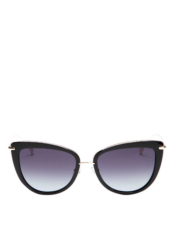 Kazar - Czarne okulary przeciwsłoneczne. Kolor: czarny. Materiał: materiał