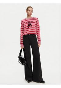 Pinko - PINKO Sweter 104679 A2EV ORZ Różowy Regular Fit. Kolor: różowy. Materiał: wełna #4