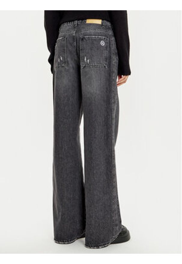 Haveone Jeansy PLS-M025 Szary Wide Leg. Kolor: szary