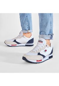 Tommy Jeans Sneakersy Retro Runner Mix EM0EM00699 Biały. Kolor: biały. Styl: retro #8