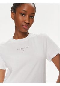 Tommy Jeans T-Shirt Essential Logo DW0DW17828 Biały Regular Fit. Kolor: biały. Materiał: bawełna #5
