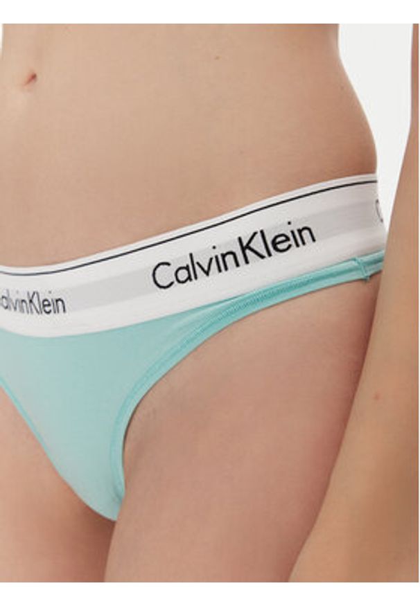 Calvin Klein Underwear Stringi 0000F3786E Zielony. Kolor: zielony. Materiał: bawełna