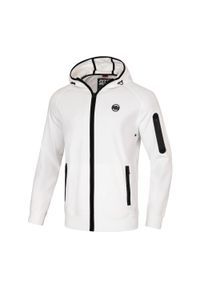 PITBULL - Bluza sportowa męska Pitbull West Coast Hermes Hooded Zip off. Kolor: biały #1