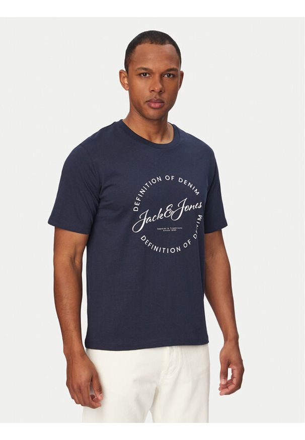 Jack & Jones T-Shirt Grayson 12288377 Niebieski Regular Fit. Kolor: niebieski. Materiał: bawełna