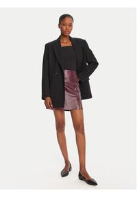 Vero Moda Spódnica z imitacji skóry Nelly 10322469 Fioletowy Regular Fit. Kolor: fioletowy. Materiał: skóra
