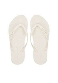 TOMMY HILFIGER - Tommy Hilfiger Japonki Hilfiger Strap Beach Sandal FW0FW08736 Écru. Kolor: kremowy. Materiał: materiał #1