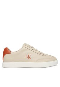 Calvin Klein Sneakersy Low Prof Cupsole Emb Lth HM0HM02124 Beżowy. Kolor: beżowy. Materiał: skóra #1