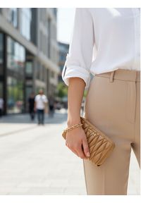MEXX Portfel CEO-MEXX-W1-001-AW25 Beżowy. Kolor: beżowy. Materiał: syntetyk, materiał