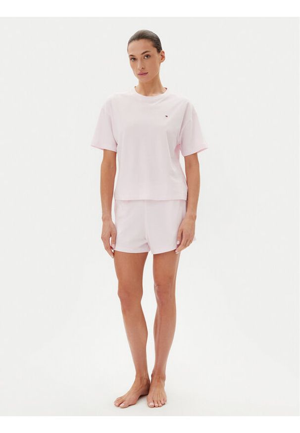 TOMMY HILFIGER - Tommy Hilfiger Piżama UW0UW05912 Różowy Regular Fit. Kolor: różowy. Materiał: bawełna
